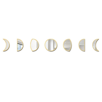 LunaPhases™ Nordic Mirror Wall Stickers – Moon Cycle Acrylic Decor Set