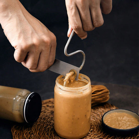 Stainless Steel Peanut Butter Stirrer- Oil Separation Mixer Tool
