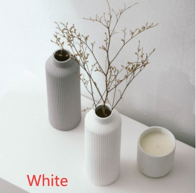 Minimalist Nordic Ceramic Vases – Elegant Matte Finish Home Decor