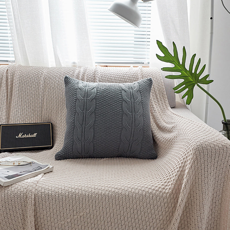 Nordic Cable Knit Pillow Cover