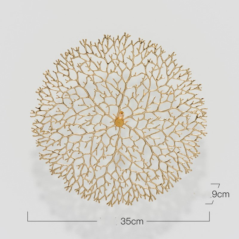 Coral Tree & Carp Wall Sculpture – Luxe Metal Wall Art