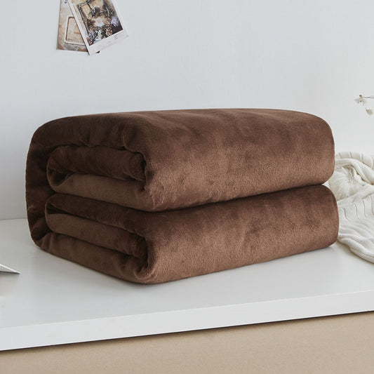 Luxury Flannel Coral Fleece Blanket – Ultra-Soft & Lightweight Comfort