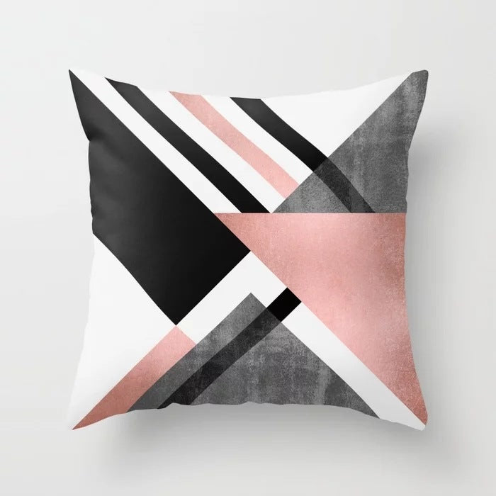 Nordic Luxe Geometric Cushion Cover