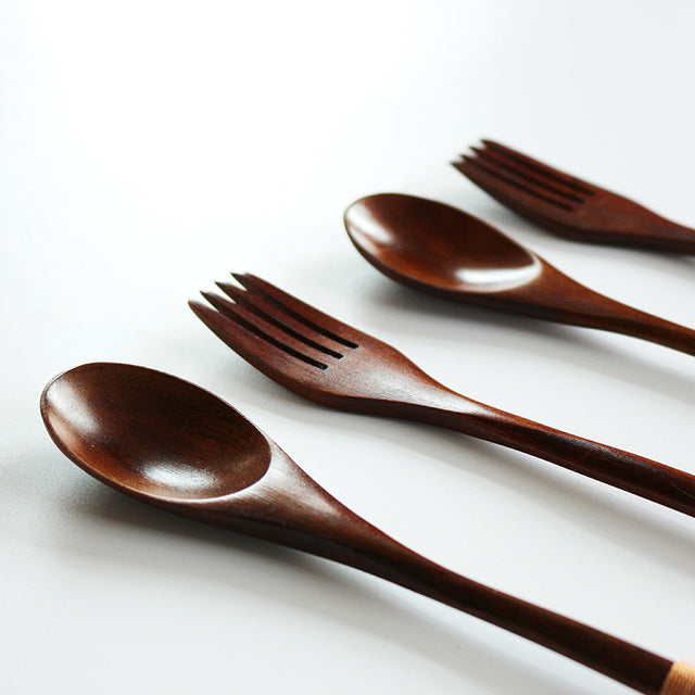 Artisan Wooden Spoon and Fork Set