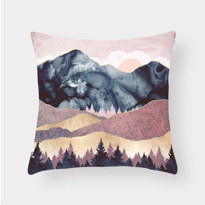 Scenic Landscape Decorative Cushion Cover – Boho Modern Pillowcase