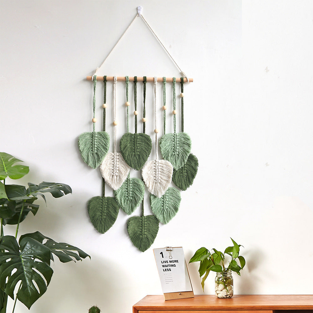 Boho Leaf Weave Wall Hanging