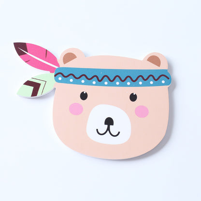 Whimsical Animal Wall Décor – Soft Cotton Heads for Kids' Rooms