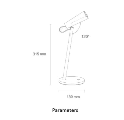 GlowBeam™ Rechargeable LED Desk Lamp – Minimalist White Light for Home & Office