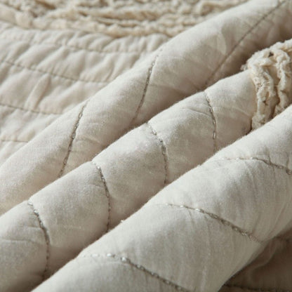 Botanical Whisper – Pure Cotton Quilted 3-Piece Bedding Set