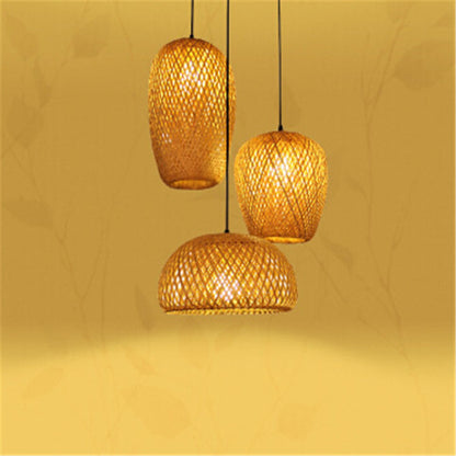 Woven Glow – Handcrafted Bamboo Pendant Light