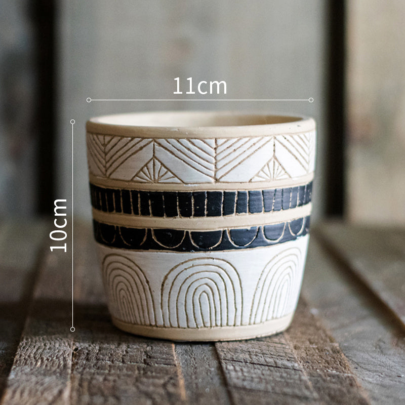Egyptian-Inspired Decorative Pillar Planter