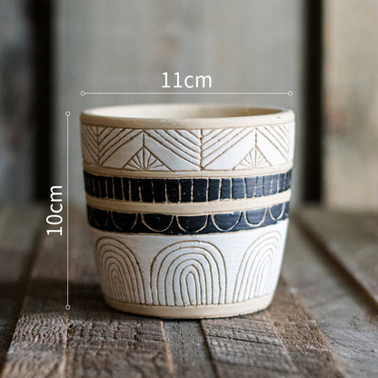 Egyptian-Inspired Decorative Pillar Planter