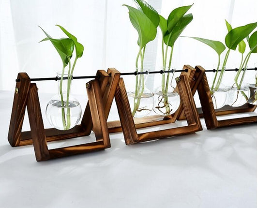 Rustic Glass Tabletop Planter