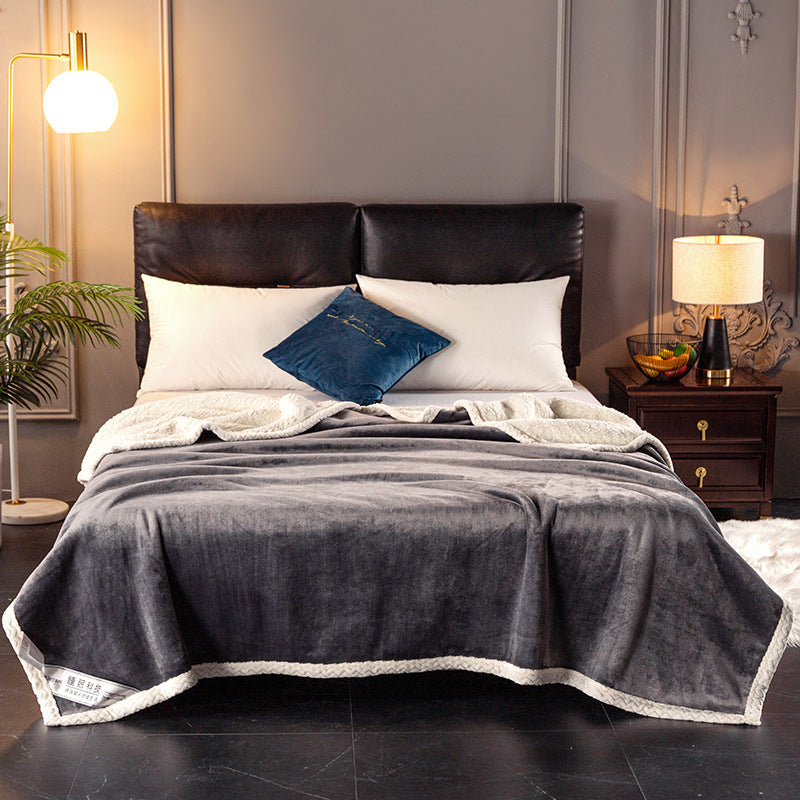 Ultra-Soft Double Fleece Blanket – Thick Coral Flannel for All-Season Comfort