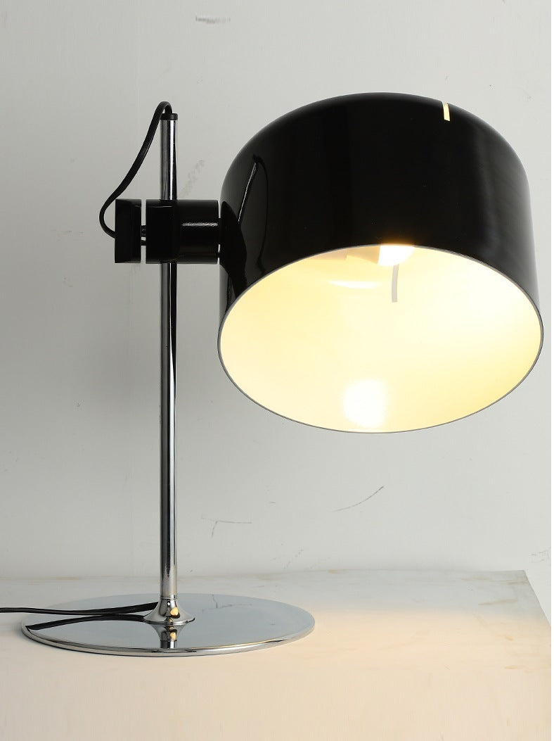 LumoArc™ Minimalist Black & White Table Lamp – Modern Living Room Accent