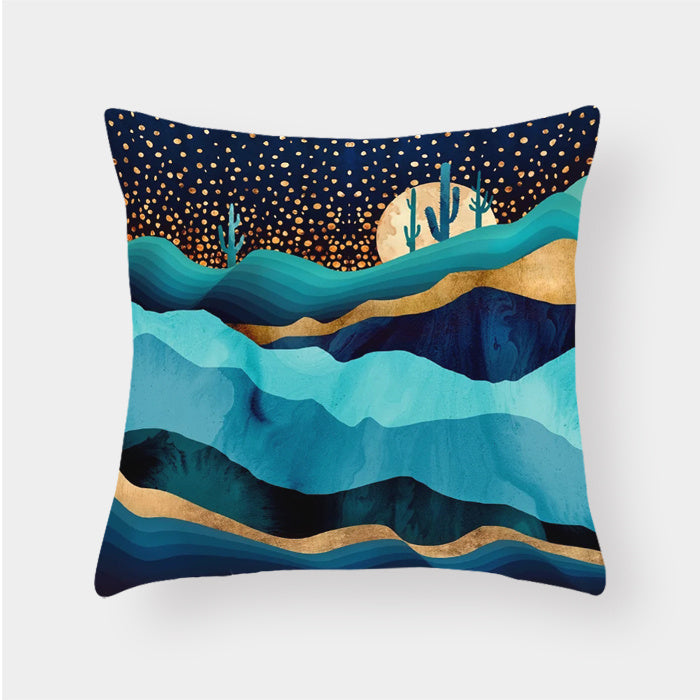Scenic Landscape Decorative Cushion Cover – Boho Modern Pillowcase