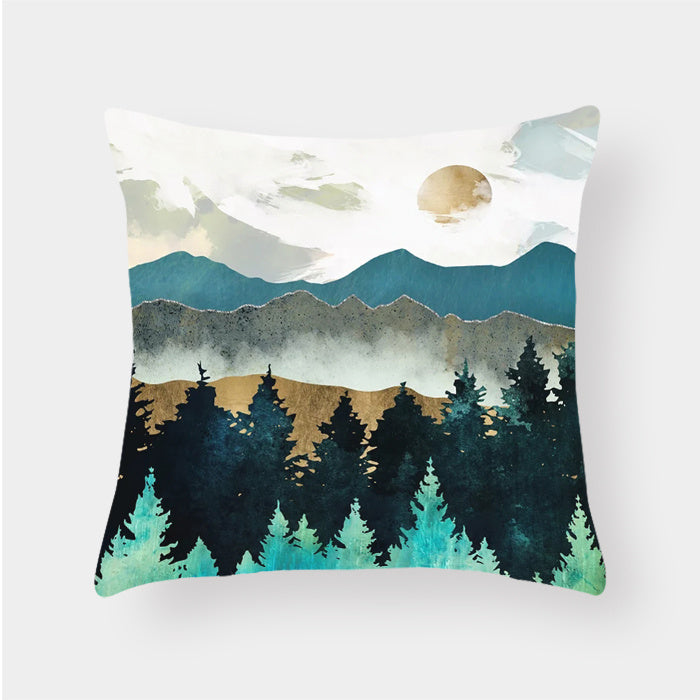 Scenic Landscape Decorative Cushion Cover – Boho Modern Pillowcase