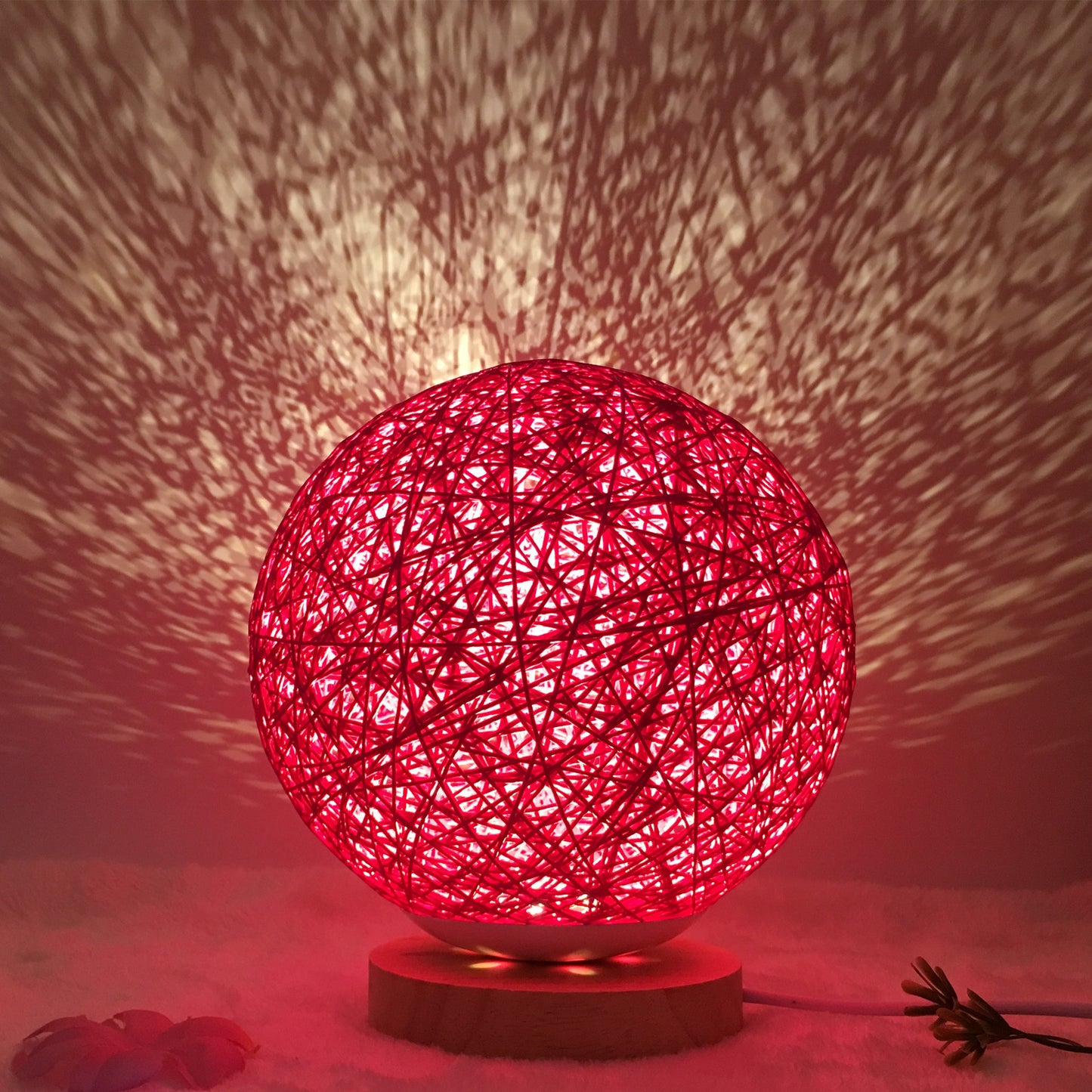LunaGlow Rattan Sphere Lamp