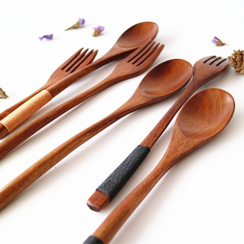 Artisan Wooden Spoon and Fork Set