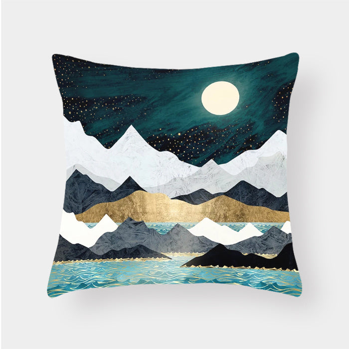 Scenic Landscape Decorative Cushion Cover – Boho Modern Pillowcase