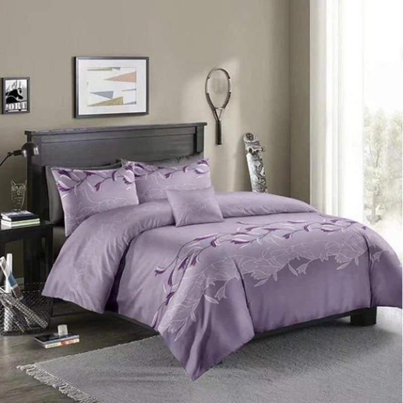 Rustic Charm Three-Piece Floral Bedding Set