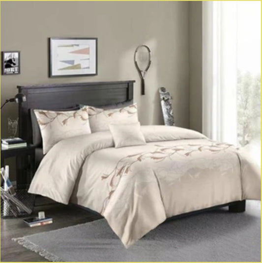 Rustic Charm Three-Piece Floral Bedding Set