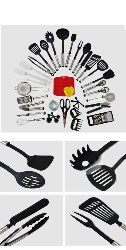 44-Piece Complete Kitchen Utensil Set – Heat-Resistant Nylon Cooking Tools Kit