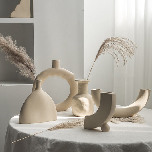Minimalist Nordic Sculptural Vases
