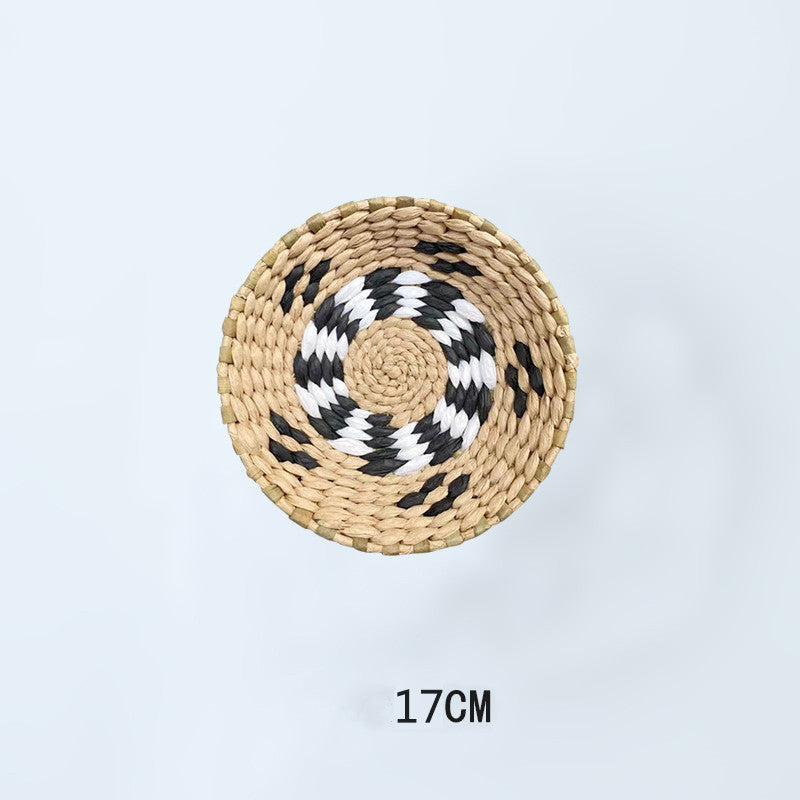 SunRipple Woven Straw Wall Art – Geometric Boho Wall Decor