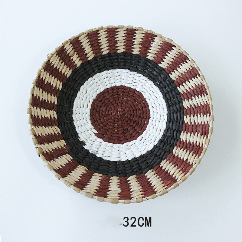 SunRipple Woven Straw Wall Art – Geometric Boho Wall Decor