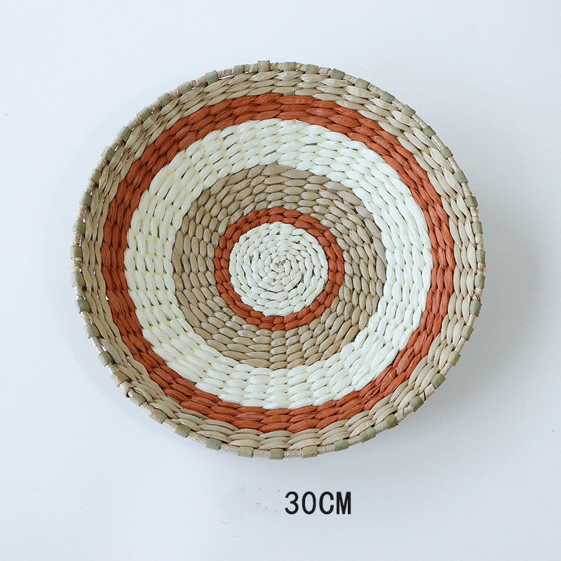 SunRipple Woven Straw Wall Art – Geometric Boho Wall Decor