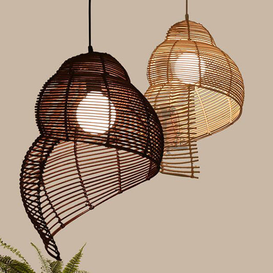 Woven Whisper™ Rattan Pendant Light