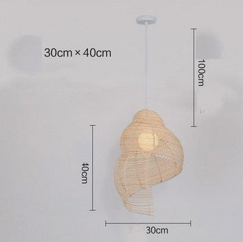 Woven Whisper™ Rattan Pendant Light