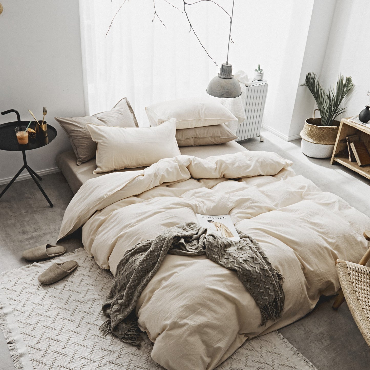 PureHaven Washed Cotton Bedding Set