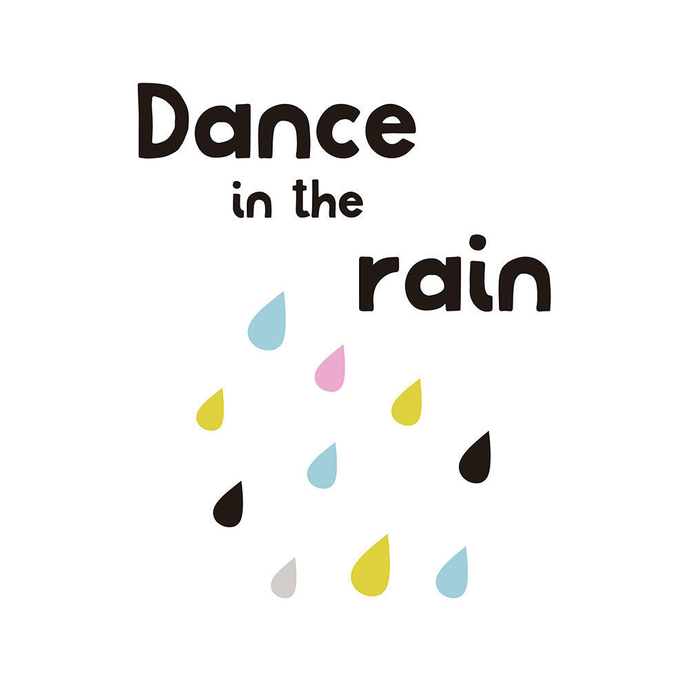 Whimsical Bunny & Rain Wall Art Set