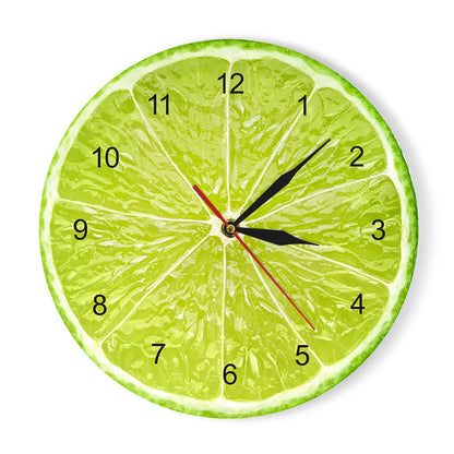 Citrus Slice Acrylic Wall Clock – Fresh Fruit-Inspired Modern Decor