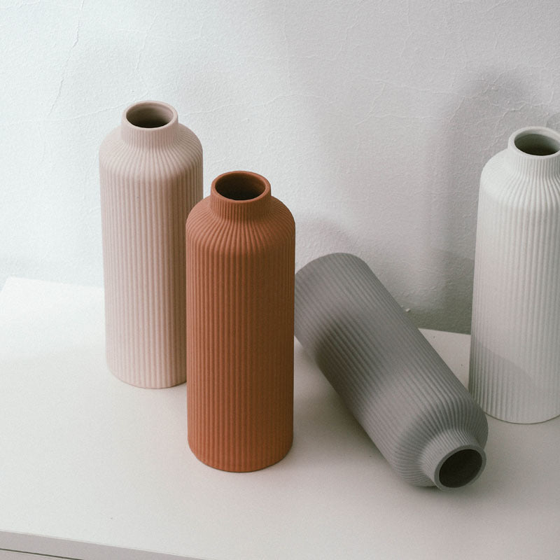 Minimalist Nordic Ceramic Vases – Elegant Matte Finish Home Decor