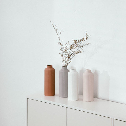 Minimalist Nordic Ceramic Vases – Elegant Matte Finish Home Decor