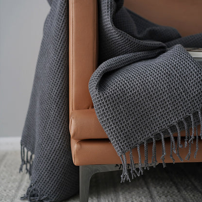 Woven Warmth – Lightweight Acrylic Throw Blanket
