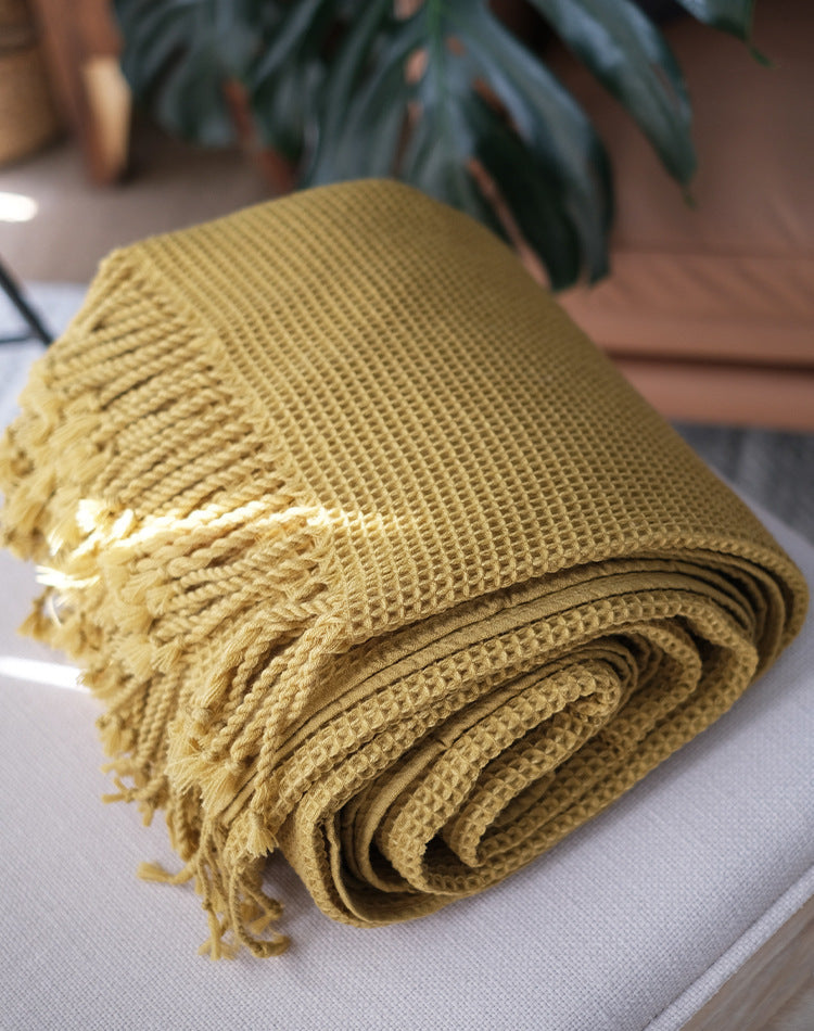 Woven Warmth – Lightweight Acrylic Throw Blanket