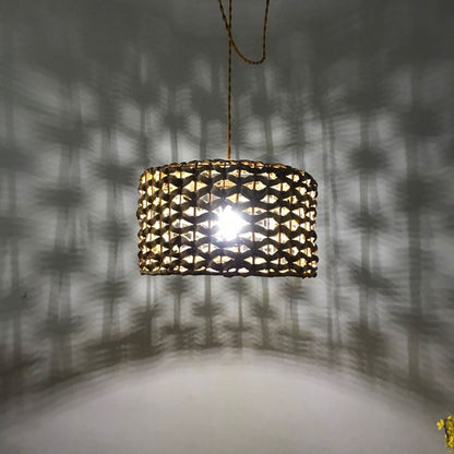 TerraWeave™ Bamboo Rattan Chandelier – Handwoven Pendant Light for Cozy Interiors