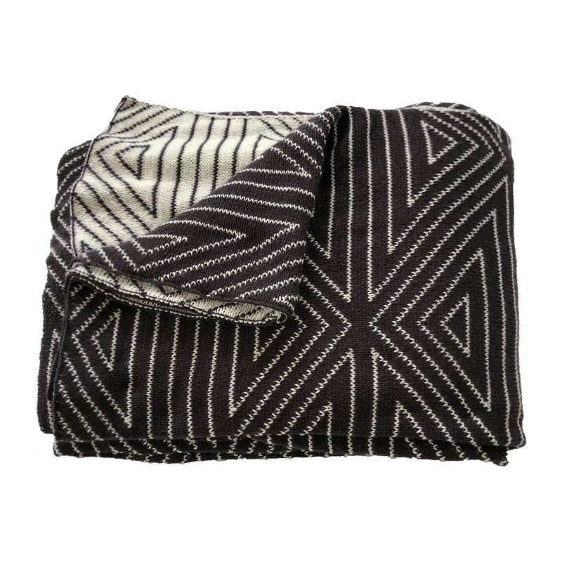 Scandi Lines – Modern Knit Throw Blanket