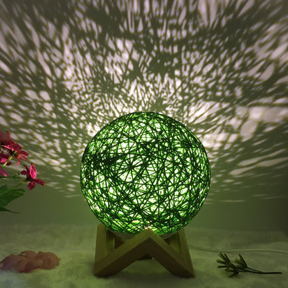 LunaGlow Rattan Sphere Lamp