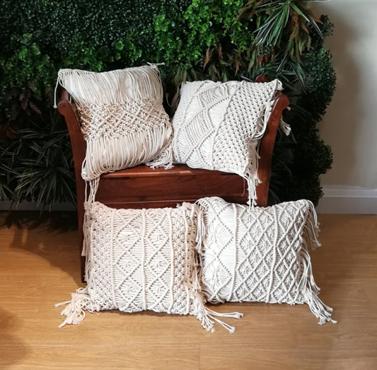 Woven Elegance Cotton Cushion Set