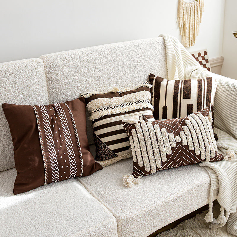Handwoven Boho Stripe Pillow Cover Collection