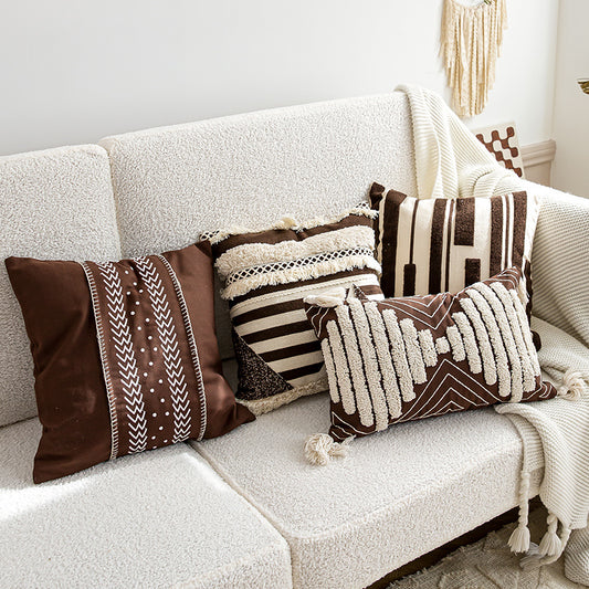 Handwoven Boho Stripe Pillow Cover Collection