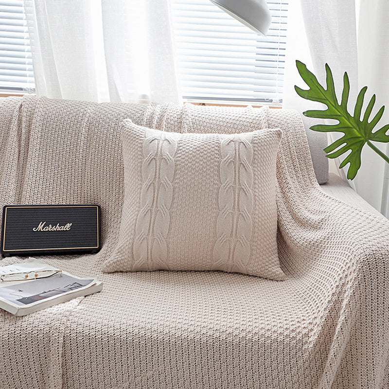 Nordic Cable Knit Pillow Cover