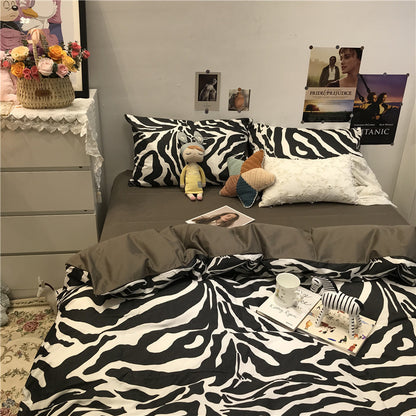 Zebra Luxe Geometric Bed Set