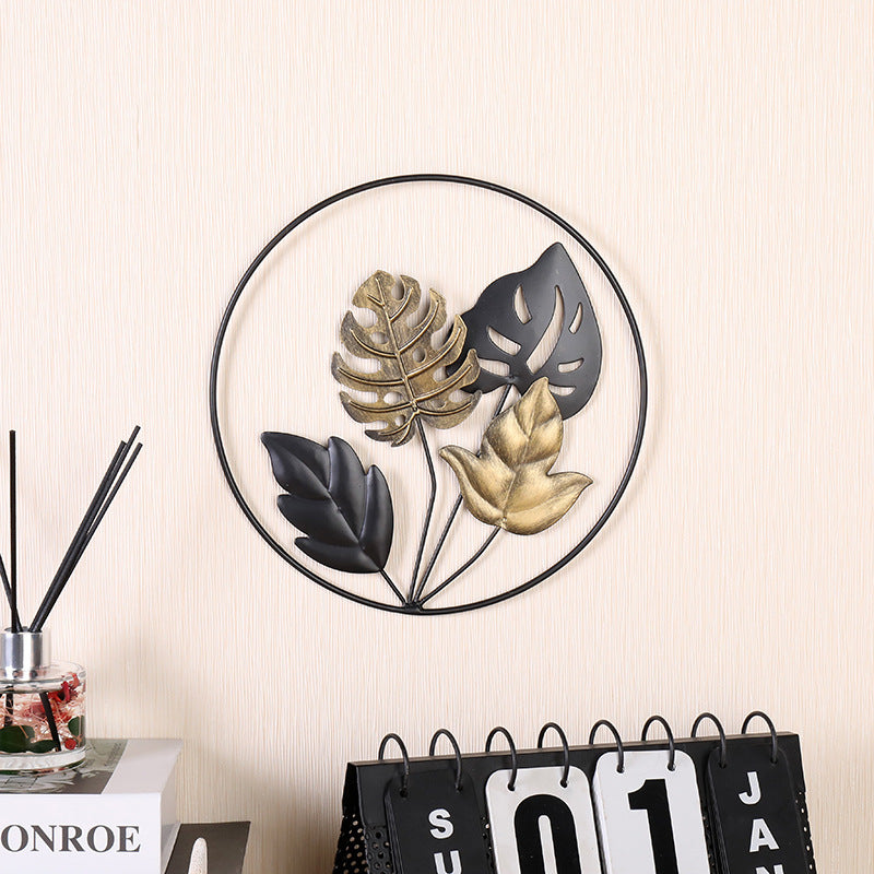 Leaf Aura Iron Wall Art – Modern Nordic Minimalism