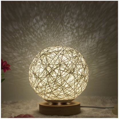 LunaGlow Rattan Sphere Lamp